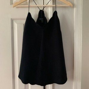 J.Crew Black Scalloped Silk Cami Tank Top 6
